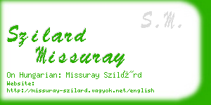 szilard missuray business card